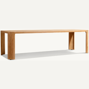 Mesa de Comedor de Madera de Teca para Exteriores, Moderna, Resistente, Antirrotura, Rectangular, en Oferta - Product Image 3