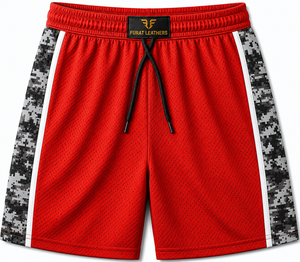 Short de bain pour homme à séchage rapide, imprimé léopard par sublimation, taille élastique, logo frontal, personnalisable, pour fitness et plage - Product Image 5