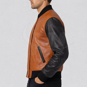 Chaqueta de Cuero de Béisbol de Estilo Clásico, Cómoda de Usar, Chaqueta de Cuero de Béisbol Premium - Product Image 4