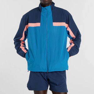 Veste de tennis personnalisée pour homme grande taille, style streetwear, imperméable, avec doublure en mesh, légère, séchage rapide, respirante, pour le sport - Product Image 1