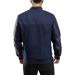 Men's Varsity Jacket <b>Genuine</b> Leather Sleeve and Wool Blend Letterman Boys College Varsity Jackets XS-5XL - Product Image 2