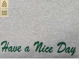 220 GSM Recycled Cotton Promotional Shopping <b>Tote</b> <b>Bag</b> Promotional Shopping 38x42 cm Flat Custom Logo Wholesale OEM Model SS521 - Product Image 2