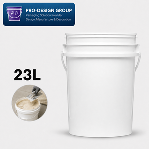 Seau en plastique robuste de 23 L avec poignée et couvercle plat, seau en PP pour mastic de jointoiement, mastic mural - Product Image 1