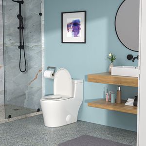 WC in ceramica a doppio filo monopezzo con chiusura morbida - Product Image 2