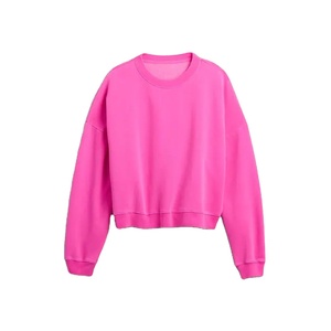 Sweat-shirt mode pour dames Coupe décontractée Coton Polyester mélangé avec poignets côtelés Sweat-shirt parfait pour l'automne et l'hiver Mode - Product Image 5