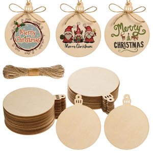 Tranches de bois minces panneau de projet artisanal contreplaqué inachevé pour la découpe au Laser bricolage ornements de noë<span class=keywords><strong>l</strong></span> en bois inachevé - Product Image 1