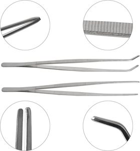 Forceps chirurgical professionnel de 4,5 pouces |   Pincettes à pointe plate conique incurvée en acier inoxydable de qualité supérieure |   Réutilisable Haute Précision CE - Product Image 6