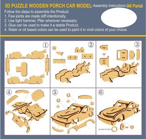 Kit de Bricolaje de Modelo de Coche de Madera con Diseño de Llama, Artesanía Tallada a Mano, Regalo - Product Image 6