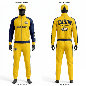 Premium 280 GSM polyester fleece softball tracksuit black orange <b>camo</b> panel zip <b>jacket</b> pants custom sublimation embroidery logo - Product Image 5