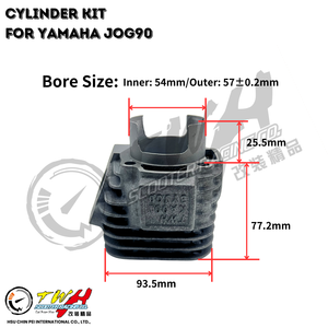 Pièces de course pour moto TWH JOG 90, kit cylindre 54 mm pour Yamaha - Product Image 2