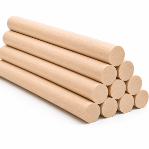 Solid Wood Dowel Rods Smooth Sanded Wooden Dowel Sticks Custom Lengths for Furniture Parts DIY Projects - Product Image 1