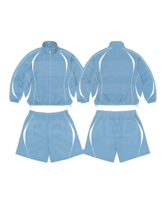 Wholesale Windbreaker <b>Tracksuit</b> 2 Piece Zipper Jacket Short set Sporty Style Waterproof 100% Nylon Autumn Wear <b>Tracksuit</b> - Product Image 1