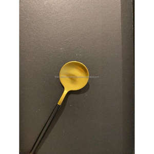 Ensemble de couverts jaune et or, fournitures de restaurant, ensembles de couverts uniques, compatibles lave-vaisselle, faciles à réutiliser et écologiques - Product Image 3