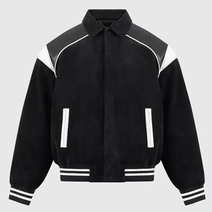 Fabricant de vestes universitaires à étiquette privée, couleurs personnalisées, boutons-pression et patchs pour collections de vêtements streetwear - Product Image 3
