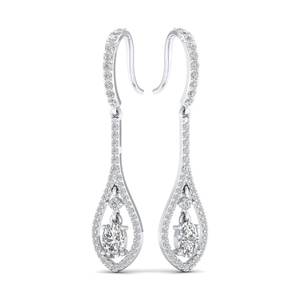 Boucles d'oreilles Huggie en argent sterling 925 avec diamant de laboratoire de 1,3 carat, prix de gros REYES, pour femme, cadeau d'anniversaire de mariage, bijoux - Product Image 5