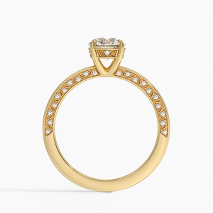 Bague de Mariage de Luxe Dorée avec Pierre Scintillante Style Diamant, Bijou de Fiançailles et de Mariage pour Femme - Product Image 2