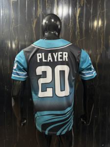 Maillot de baseball unisexe à manches courtes et col en V, sublimation, personnalisable, respirant, séchage rapide, 100 % coton, haute qualité, vente en gros - Product Image 5