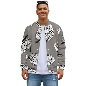 Chaqueta Casual para Hombre con Estampado de Conchas Hawaianas, Estilo Béisbol Urbano, Personalización Exclusiva, Impresión Bajo Demanda - Product Image 2