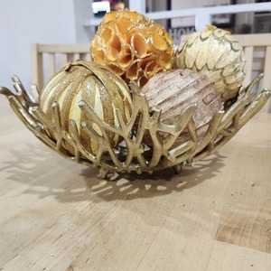 Selling Handmade High Quality Aluminum Eco-Friendly Tabletop Vase Gold Finish Modern Design Holds Water Decorative <b>Bowl</b> - Product Image 3