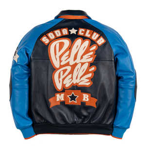 Nouvelle veste courte en cuir véritable pour femmes, taille américaine, broderie de diamants, lettres, 100% cuir d'agneau européen antique, veste bomber - Product Image 1