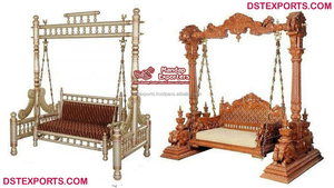 Royal Home Decor มหาราชา Jhula สวิงไม้แกะสลัก,สำหรับห้องรับแขกฐานช้างโบราณสวิง Jhoola - Product Image 5