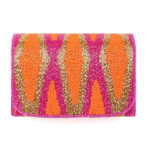 Bolso de mano bordado con cuentas florales para la noche, estilo bohemio, bolso de mano bordado con cuentas para fiestas informales. - Product Image 5