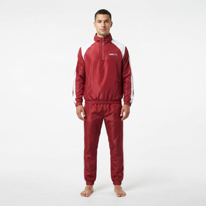 Fashion Custom Logo Nylon Tracksuit Stand Collar Half Zip With Side Pockets Sports <b>Jacket</b> Pants Set Urban Activewear - Product Image 4