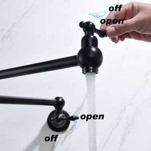 Rubinetto da Cucina a Parete in Ottone Lucidato con Doppia Maniglia per Applicazioni Commerciali - Alta Qualità - Product Image 6