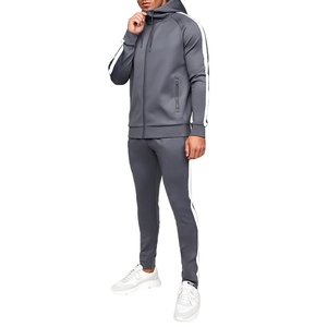 Nouvelle Collection 2026 – Survêtements d'hiver pour hommes, ensemble deux pièces couleur unie, décontracté, 100 % coton respirant, vente en gros - Product Image 1