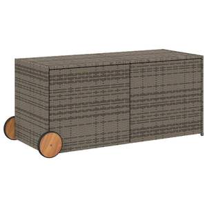 74.8 grigio Gal Poly Rattan scatola di immagazzinaggio da giardino con ruote - Product Image 2