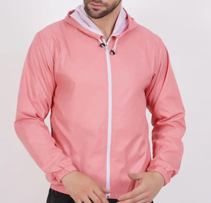 OEM Custom <b>Men</b>’s <b>Lightweight</b> Best Quality Hooded Windbreaker <b>Jacket</b> – Waterproof, Breathable, Zip-Up, Eco Friendly, <b>Lightweight</b> - Product Image 1