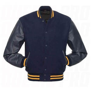 Custom Baseball Letterman Varsity <b>Jacket</b> for <b>Men</b> Wool Body Genuine <b>Leather</b> Sleeves College Bomber <b>Jacket</b> Embroidered Logo - Product Image 1