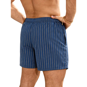 Shorts de Baño a Rayas para Hombre, Cintura Media, Secado Rápido, Transpirables, con Cordón Elástico, Ligeros, Casuales de Verano - Product Image 2