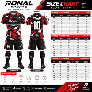 Conjunto de Camiseta de Fútbol para Hombre RONAL SPORTS, Estampado de Camuflaje Sublimado, Transpirable, de Poliéster, Manga Corta, Uniforme para Adultos, Todas las Temporadas - Product Image 6