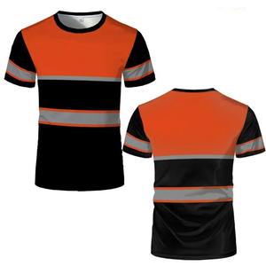 Camiseta de Alta Visibilidad Reflectante, 100% Algodón, Anti-UV, Transpirable, Unisex, Ligera, para Trabajo de Construcción - Product Image 3