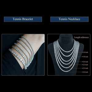 Cadena de Tenis con Diamantes Redondos de 4mm, Collar de Oro Multicolor Unisex, Cadena de Tenis con Diamantes Cultivados en Laboratorio, Collar de Oro de 16 a 26 Pulgadas - Product Image 4