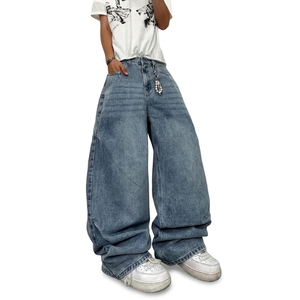 Jeans Hip Hop sur mesure pour hommes, pantalons en denim déchirés et effilochés, OEM - Product Image 1