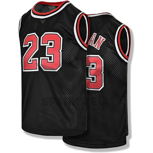 Camiseta de Baloncesto Roja de Malla para Hombre, Sin Mangas, Número 23, Impresión Sublimada, Transpirable, de Poliéster, Ropa Deportiva para Adultos, Corte Regular - Product Image 4