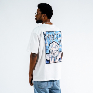 T-shirt oversize pour homme en coton lourd, coupe ample, épaules tombantes, style streetwear, été, impression de logo personnalisé, 100 % coton - Product Image 2