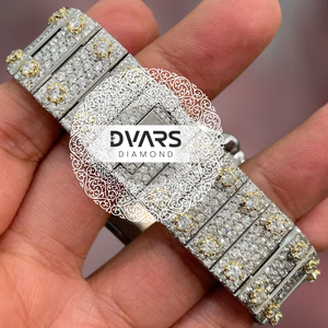 Reloj de Lujo para Hombre con Incrustaciones de Moissanita en Dos Tonos, Estilo Hip Hop con Diamantes, Personalizado - Product Image 2