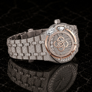 Montre en moissanite de qualité supérieure pour hommes, entièrement sertie de diamants VVS, acier inoxydable, montre-bracelet de luxe - Product Image 2