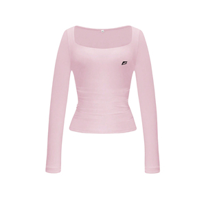Nueva Camiseta Corta Y2K para Mujer, Top de Manga Larga con Logotipo Personalizado, Camiseta Elegante de Alta Calidad, Ajustada y Moderna - Product Image 3