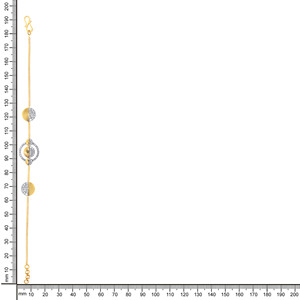 Pulsera de Oro Amarillo de 14K con Diamantes y Diseño de Órbita Planetaria |   Pulsera de Cadena con Círculos Celestiales Modernos para Mujer - Product Image 4