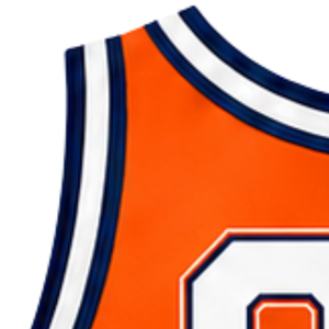 Haut court sans manches pour femme, col en V, orange, blanc, bleu marine, pour cheerleading, performance athlétique, uniforme d'équipe, compétition - Product Image 4