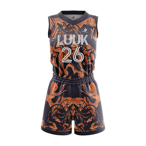 Conjunto de Uniforme de Baloncesto Sublimado Personalizado, Transpirable, 100% Poliéster, Corte Atlético, Ropa Deportiva para Equipos Femeninos, Pantalones Cortos con Cintura Elástica - Product Image 4
