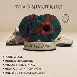 Sombrero Escocés Personalizado de Lana con Pompón, Estilo Highland, Herencia de Gales, Tartán, Venta al por Mayor - Product Image 3