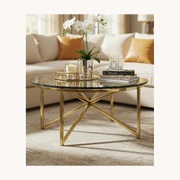 Table basse moderne en métal noir personnalisée, meubles élégants pour le salon, fabrication artisanale, nouvelle arrivée, décoration intérieure, plateau en verre/marbre