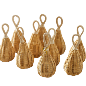 Sonajeros de Ratán Tejido, Juguetes Educativos para Niños, Móvil para Cuna, Campana de Mano, Accesorios para Bebés, Juguete Sensorial Infantil - Product Image 1