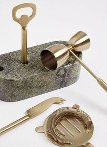 <b>Bar</b> ware cocktail serving set martini accessory set luxury kitchen <b>bar</b> decor modern <b>drink</b> tools polished steel <b>bar</b> set - Product Image 5