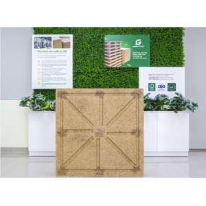 Palette en bois plat vert, simple face, 4 voies, 1100x1100x120mm, charge statique 8000kg, qualité industrielle, transport de marchandises - Product Image 2